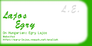 lajos egry business card